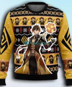 Zhongli Genshin Impact Ugly Christmas Sweaters 3D Super Hot