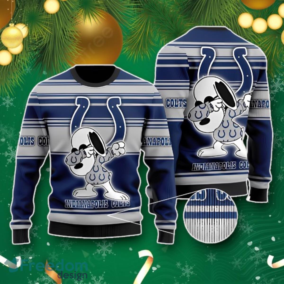 Indianapolis Colts Snoopy Dabbing Christmas Gift Ugly Christmas Sweater Best Gift For Fans image Indianapolis Colts Snoopy Dabbing Christmas Gift Ugly Christmas Sweater Best Gift For Fans Product Photo 1