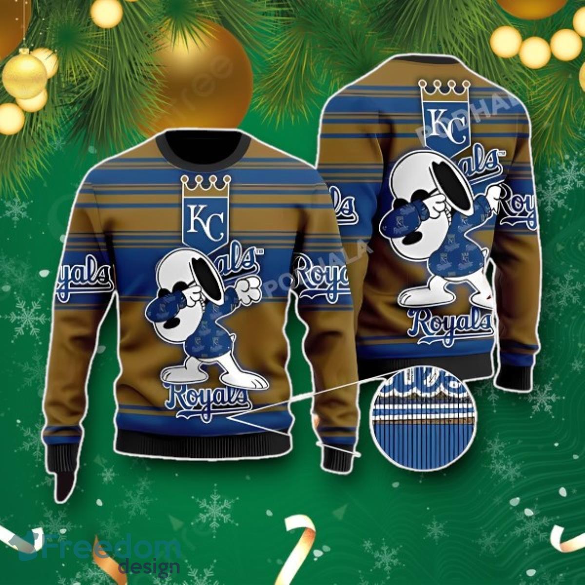 Kansas City Royals MLB Snoopy Lover Xmas Gifts Ugly Christmas Sweater Best Gift image Kansas City Royals MLB Snoopy Lover Xmas Gifts Ugly Christmas Sweater Best Gift Product Photo 1
