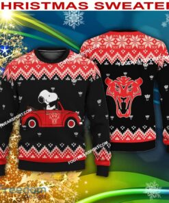 Snoopy Driving Car Same Tractor Logo Ugly Christmas Sweater AOP Gift Holidays
