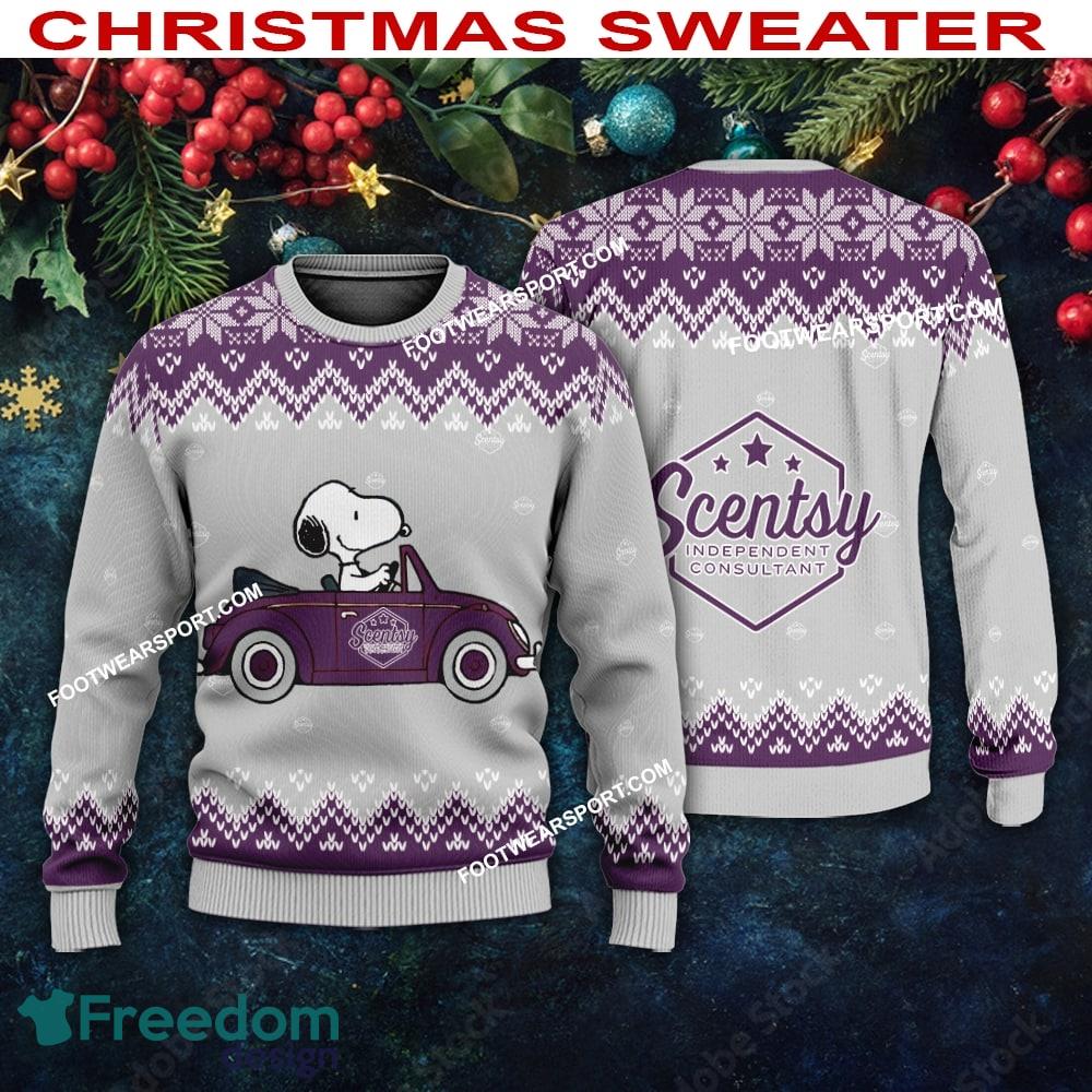 Snoopy Driving Car Scentsy Logo Ugly Christmas Sweater Gift For Adult image Snoopy Driving Car Scentsy Logo Ugly Christmas Sweater Gift For Adult - Snoopy Driving Car Scentsy Logo Ugly Christmas Sweater Gift For Adult