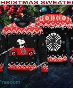 Snoopy Driving Car Steyr Tractor Logo Ugly Christmas Sweater Gift Holidays