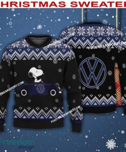 Snoopy Driving Car Volkswagen Car Racing Logo Ugly Christmas 3D Sweater Gift Holidays