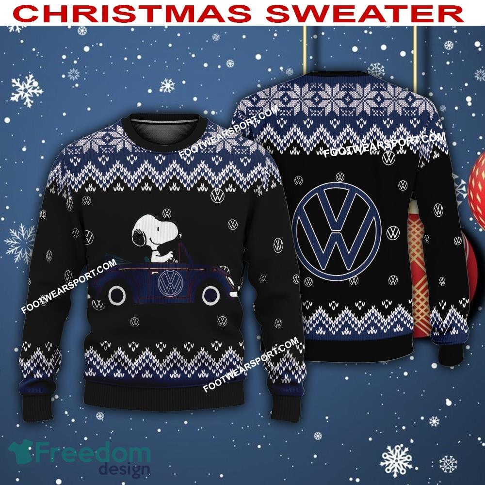 Snoopy Driving Car Volkswagen Car Racing Logo Ugly Christmas 3D Sweater Gift Holidays image Snoopy Driving Car Volkswagen Car Racing Logo Ugly Christmas 3D Sweater Gift Holidays - Snoopy Driving Car Volkswagen Car Racing Logo Ugly Christmas 3D Sweater Gift Holidays