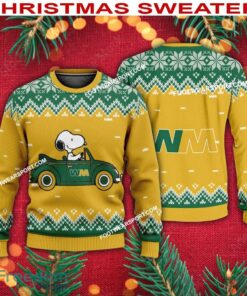 Snoopy Driving Car Waste Management Logo Knitted Christmas 3D Sweater Gift Holidays