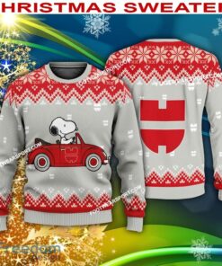 Snoopy Driving Car WÜRTH Logo Knitted Christmas 3D Sweater For Men Women