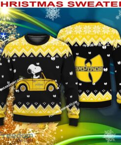 Snoopy Driving Car Wu Tang Cllan Band Logo Ugly Christmas Sweater For Men Women