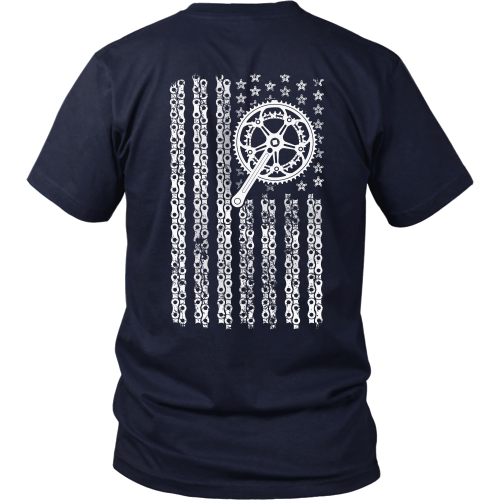 Cycling T Shirt: Cycling Flag by Bike Chain