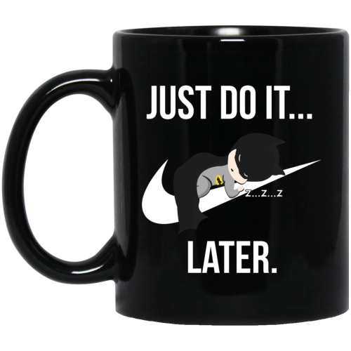 Just do it, Batman black coffee mug